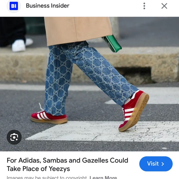 COPY - NWT ADIDAS GAZELLE INDOOR SHOES Red Scarlet and White - Picture 4 of 6